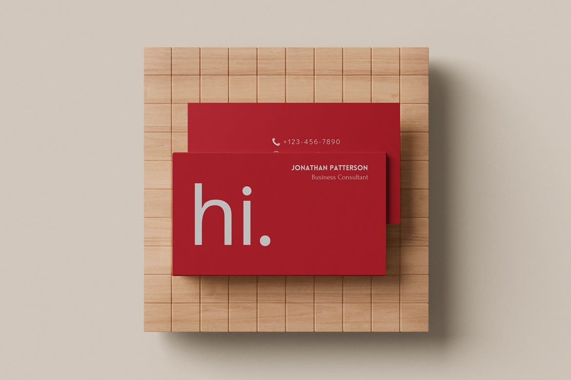 3.5x2'' Business Card Mockup