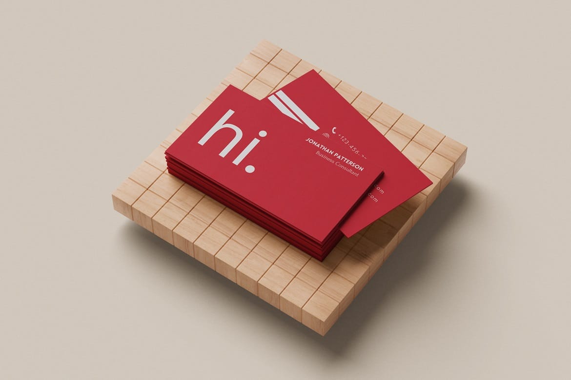 3.5x2'' Business Card Mockup