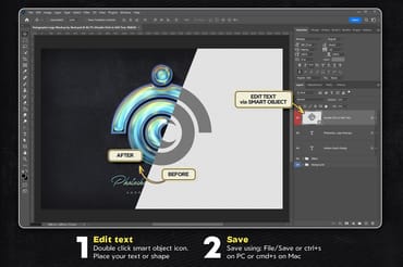 Holographic Logo Mockup