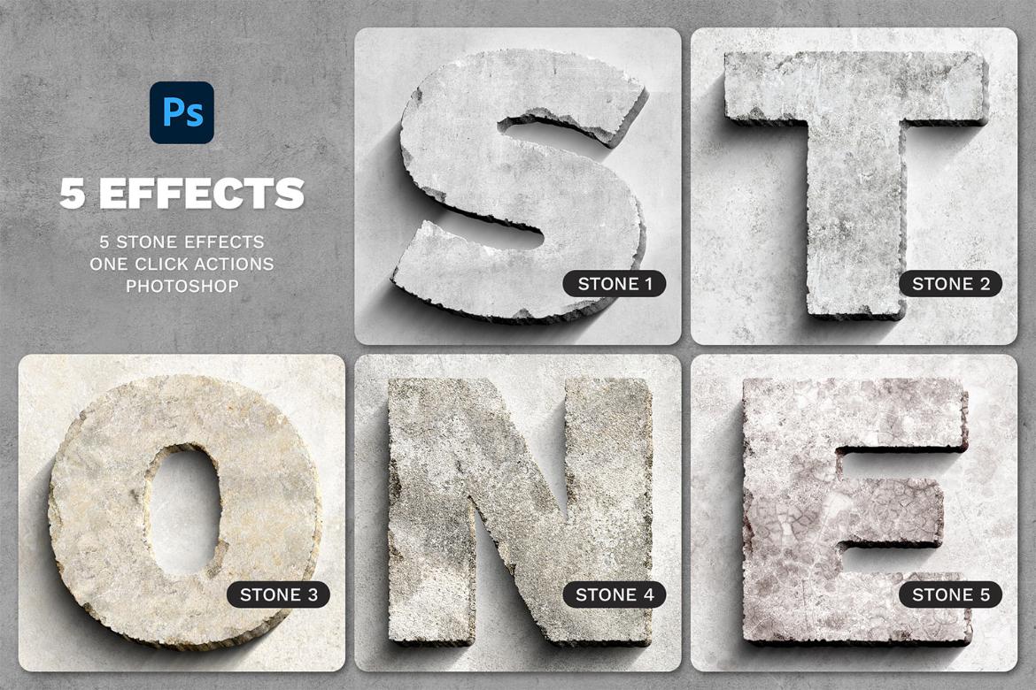 Stone Effect Photoshop Action