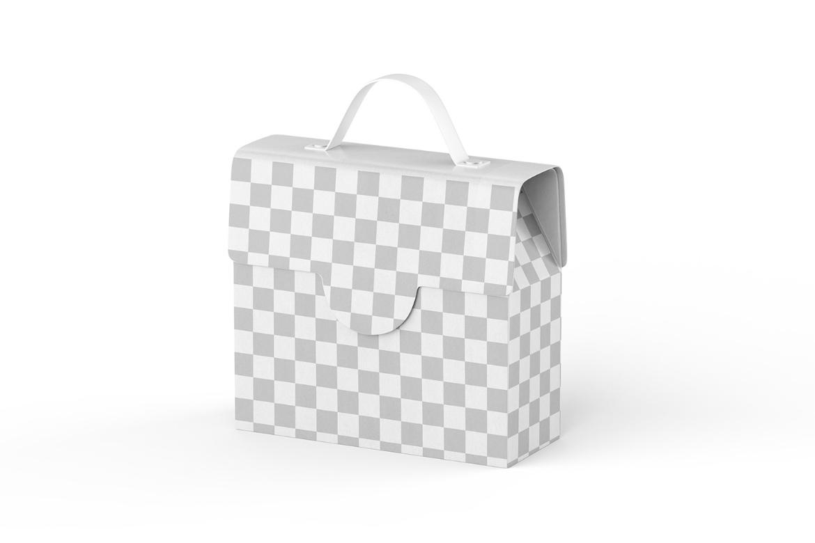 Kraft Paper Box With Handle Mockup