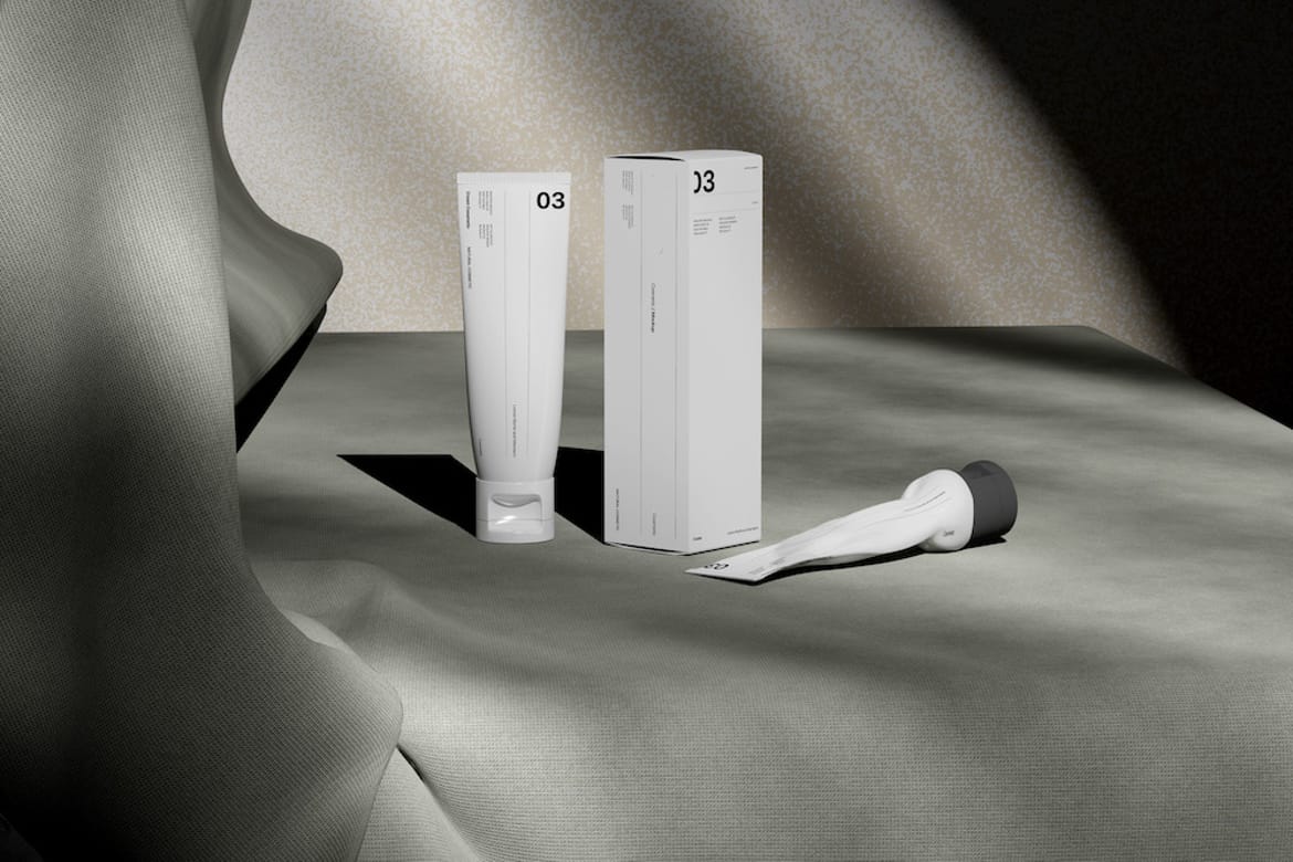 Luxury Cosmetic Tube Packaging Mockup