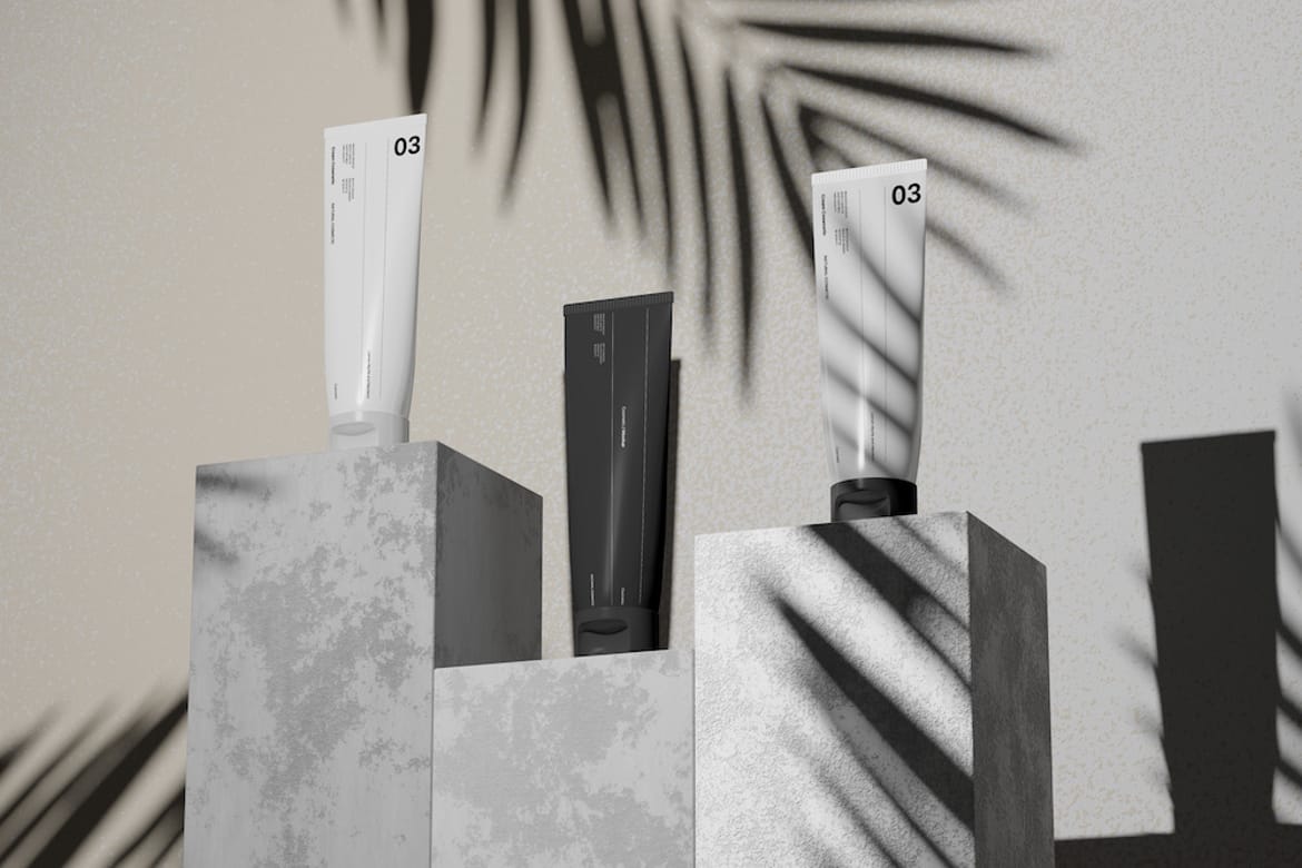 Luxury Cosmetic Tube Packaging Mockup