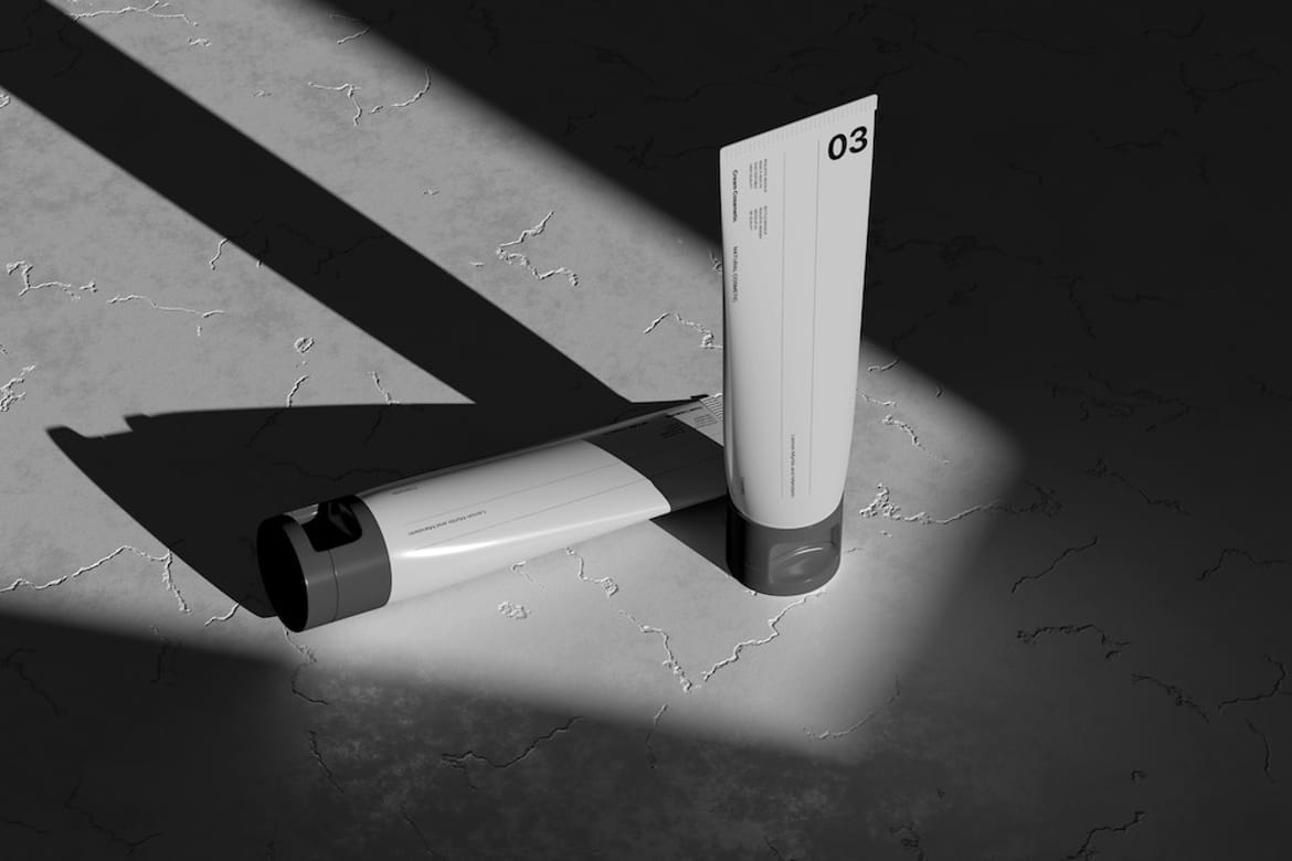 Luxury Cosmetic Tube Packaging Mockup