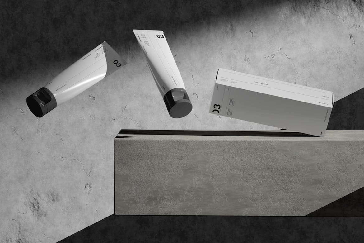 Luxury Cosmetic Tube Packaging Mockup