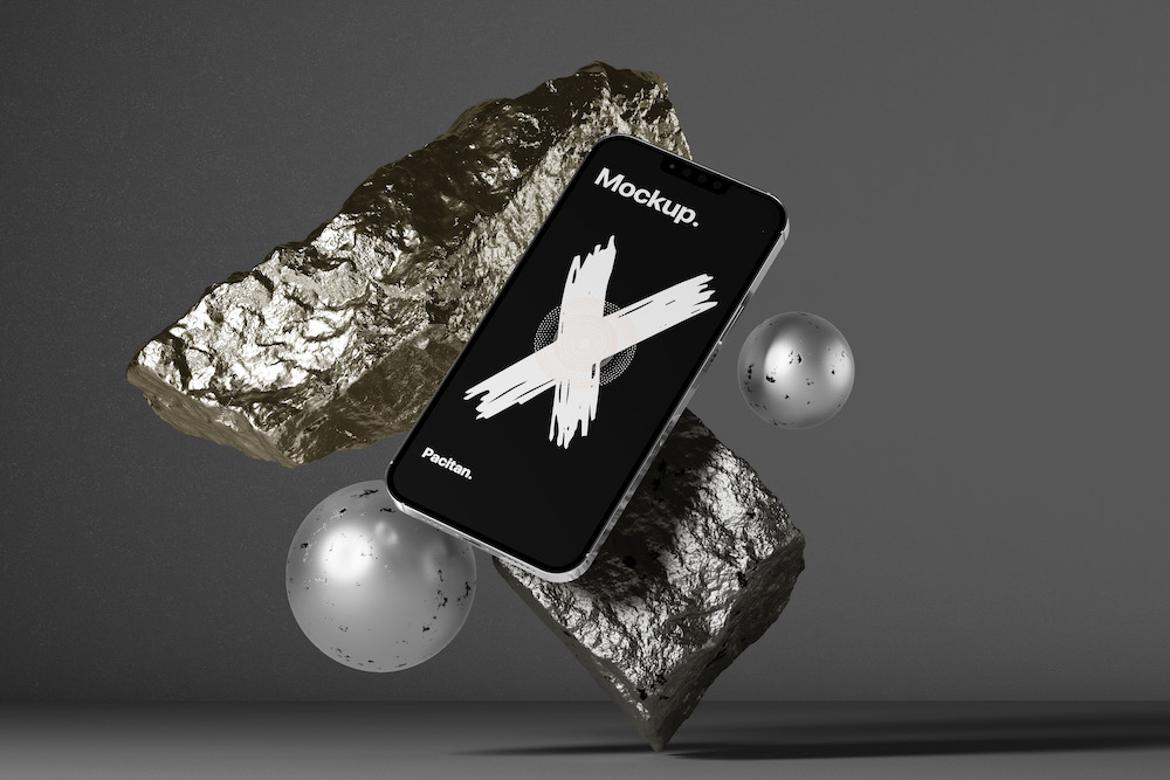 Stylish Mobile Phone Mockup Template