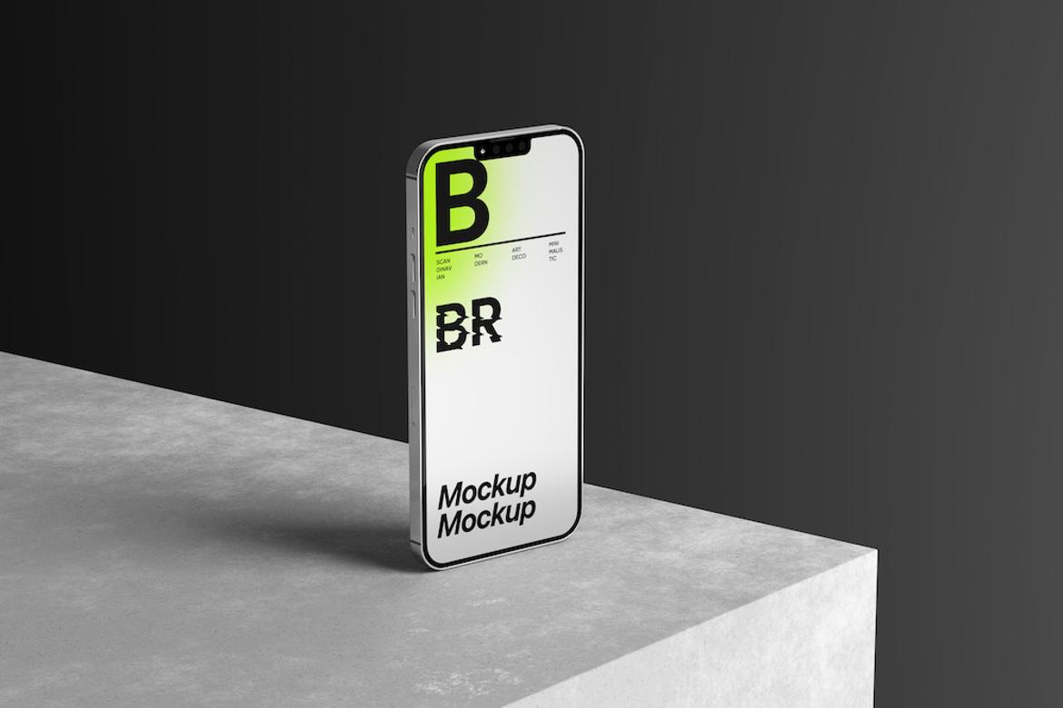 Modern iPhone Mockup with Shadows