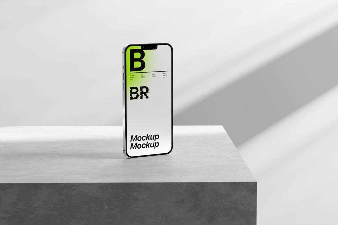 Modern iPhone Mockup with Shadows