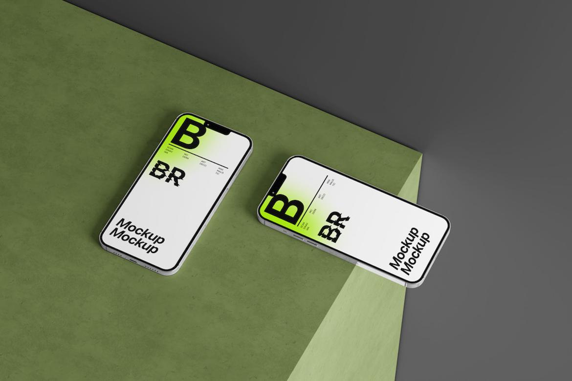 Modern iPhone Mockup with Shadows