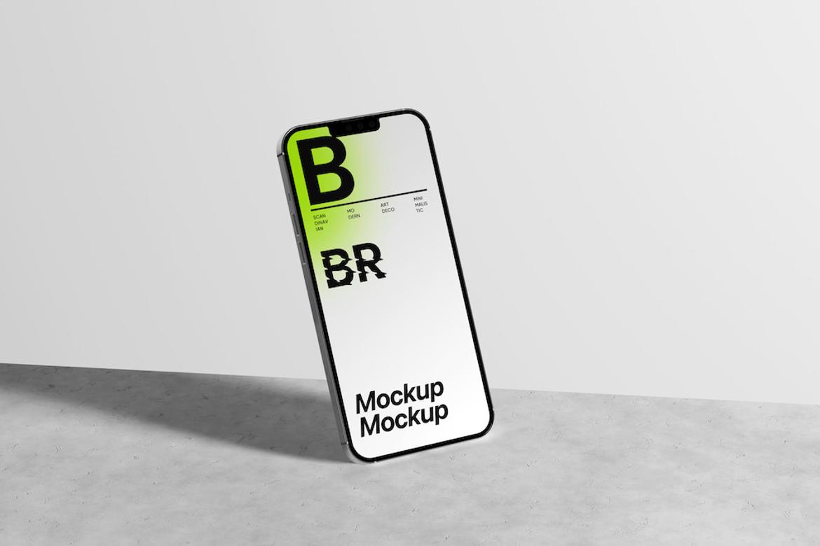 Modern iPhone Mockup with Shadows