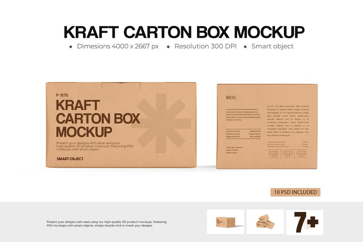 Carton Box Mockup