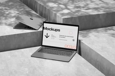 Creative Laptop Mockup Template Design