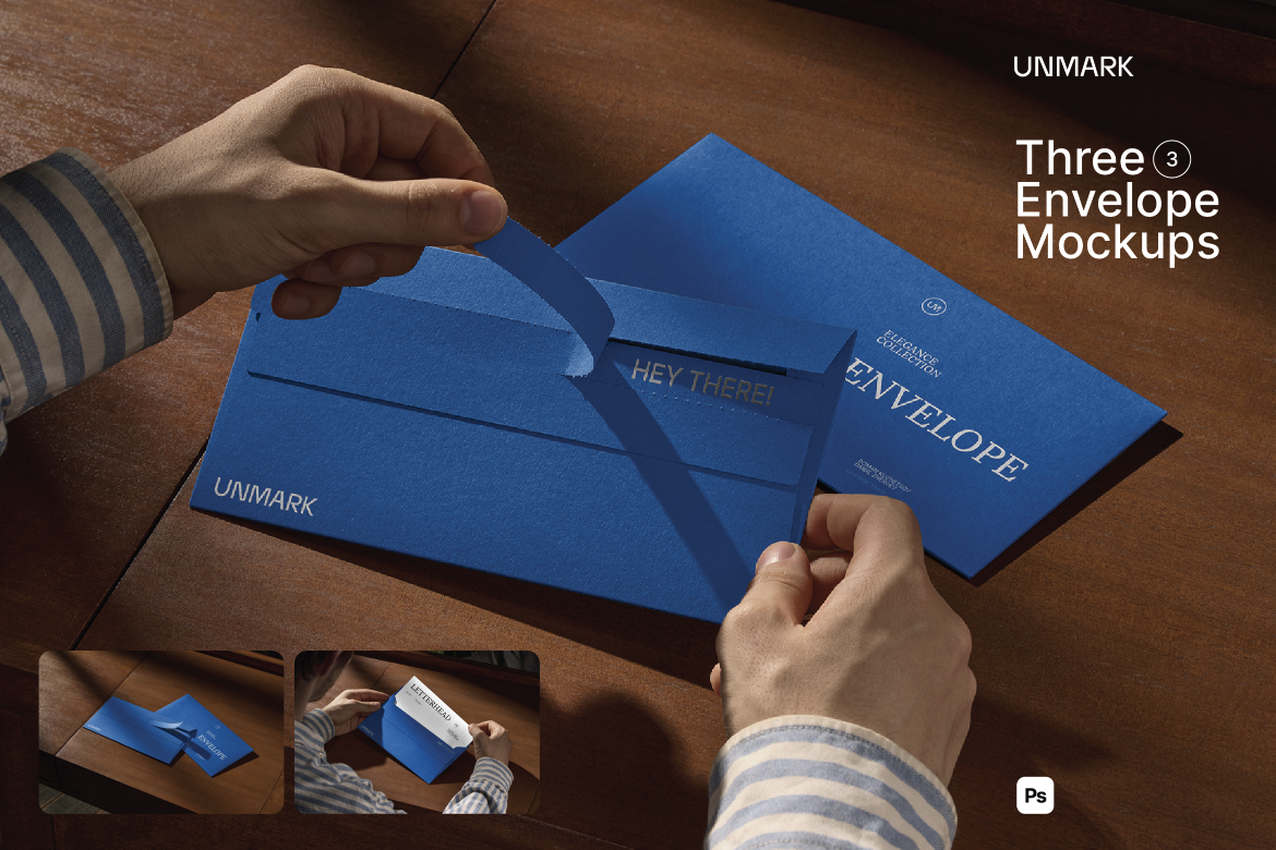 Envelope Mockups in hand