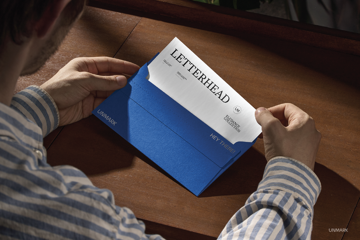 Envelope Mockups in hand