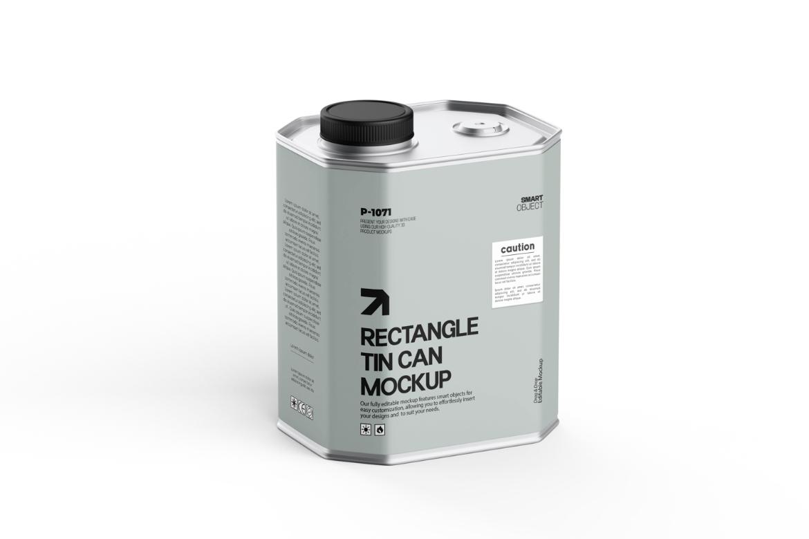 Tin Rectangular Canister PSD Mock-Up