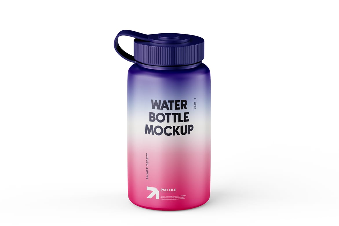 Sport Water Plastic Bottle Mockup