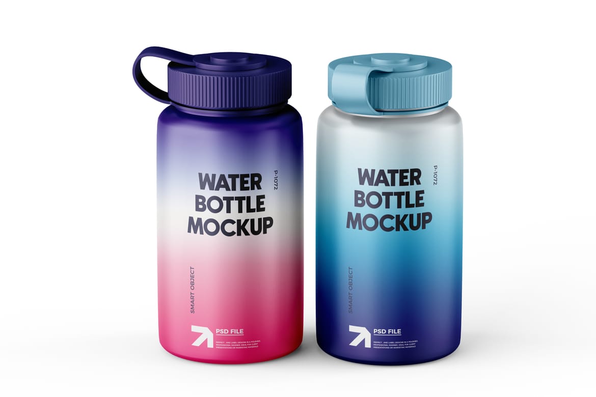 Sport Water Plastic Bottle Mockup