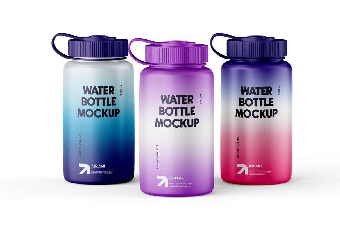 Sport Water Plastic Bottle Mockup