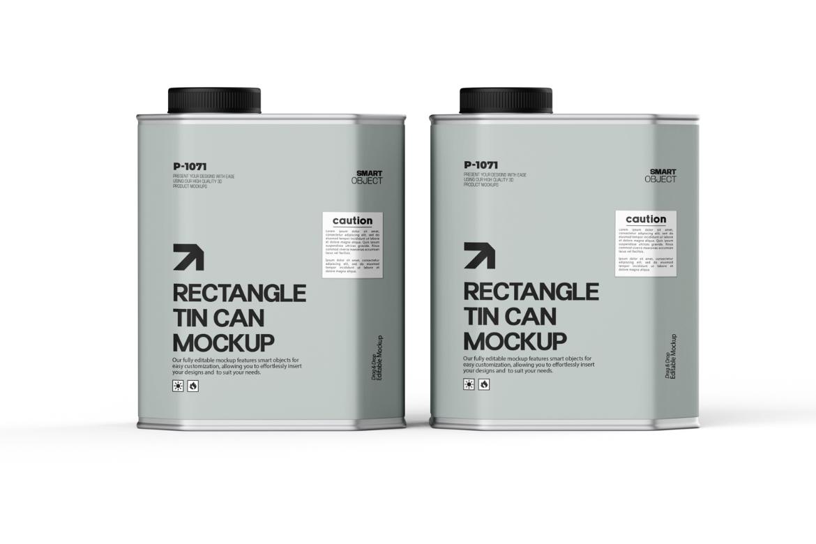 Tin Rectangular Canister PSD Mock-Up