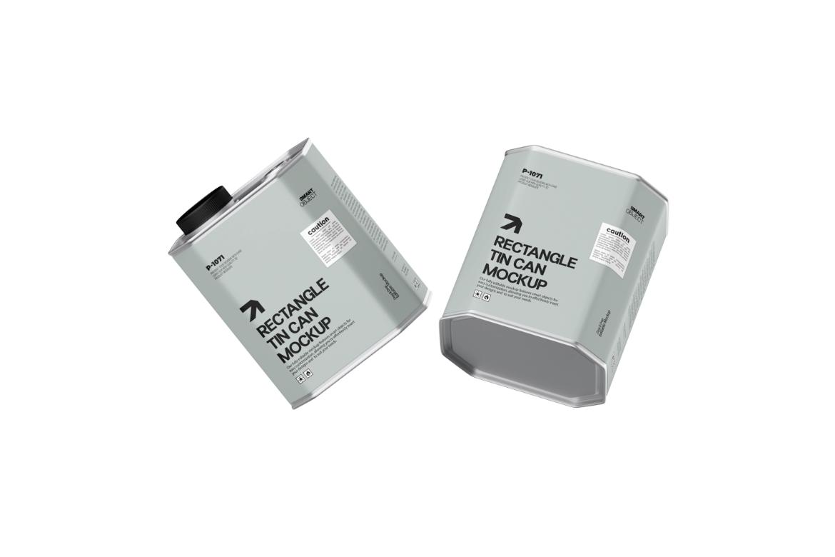 Tin Rectangular Canister PSD Mock-Up