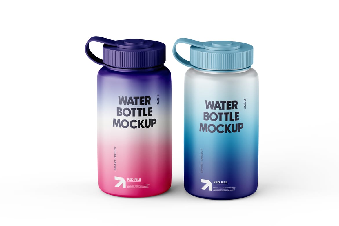 Sport Water Plastic Bottle Mockup