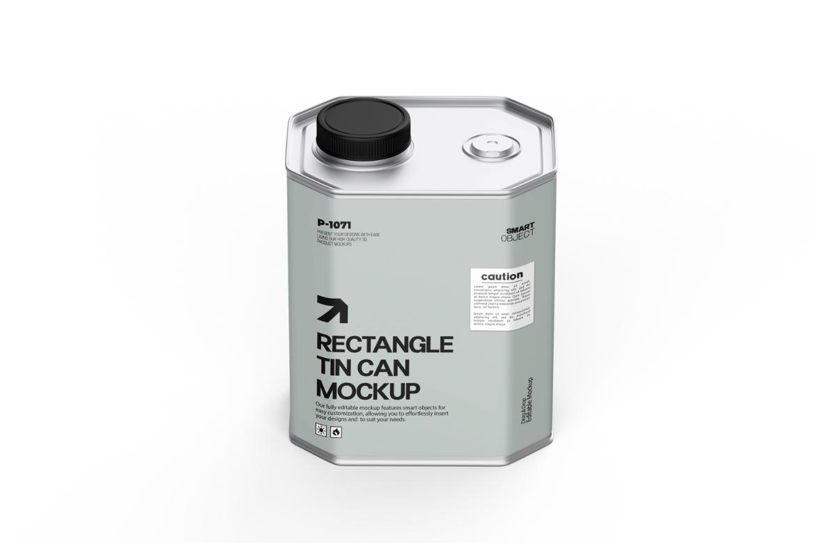 Tin Rectangular Canister PSD Mock-Up