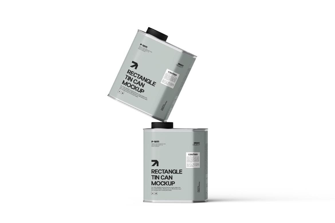 Tin Rectangular Canister PSD Mock-Up