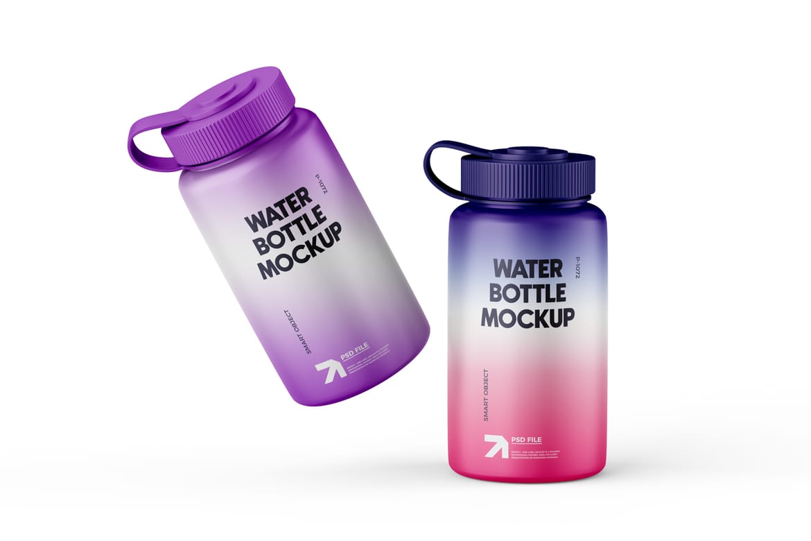 Sport Water Plastic Bottle Mockup