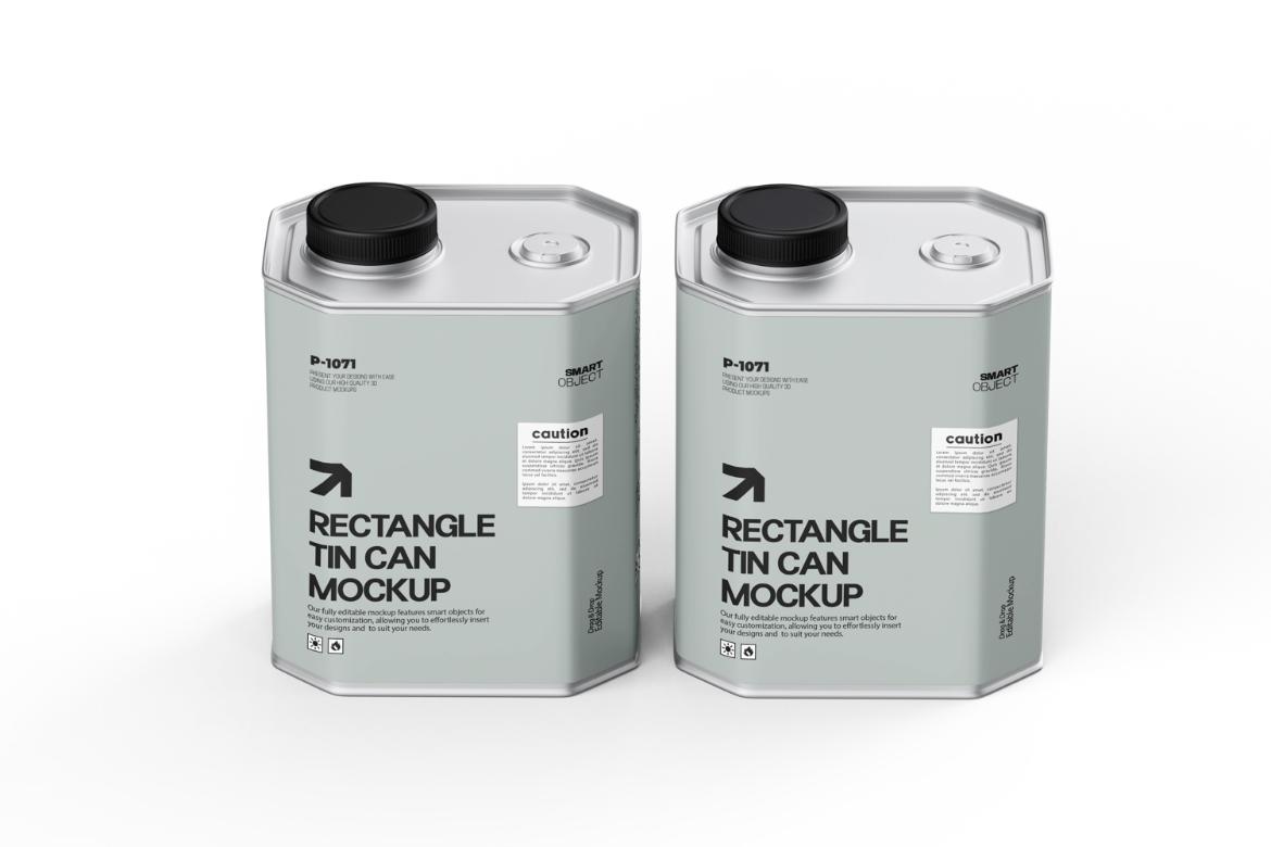 Tin Rectangular Canister PSD Mock-Up