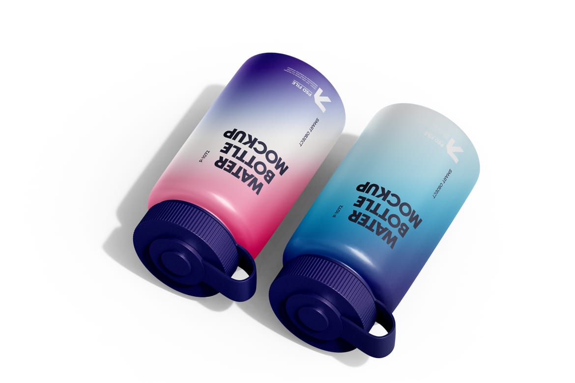 Sport Water Plastic Bottle Mockup