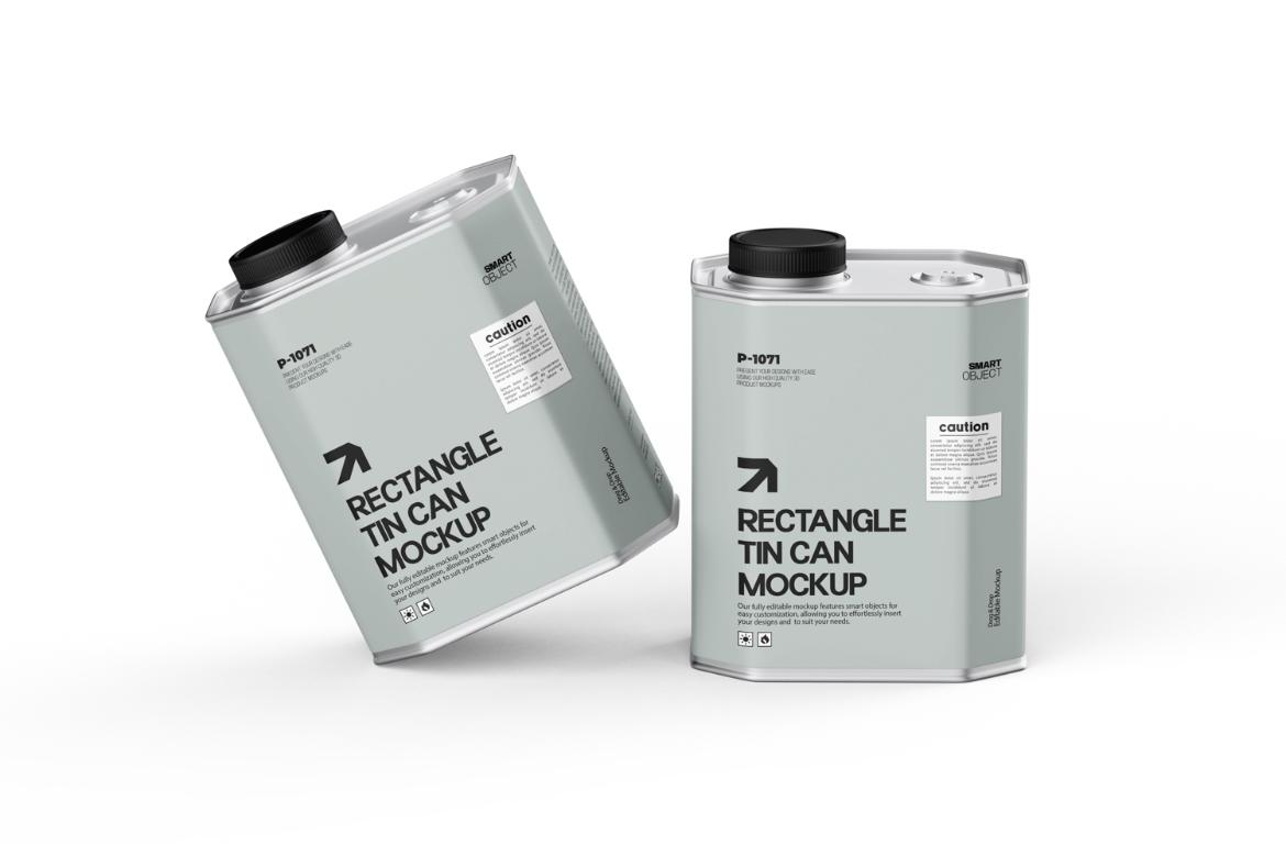 Tin Rectangular Canister PSD Mock-Up