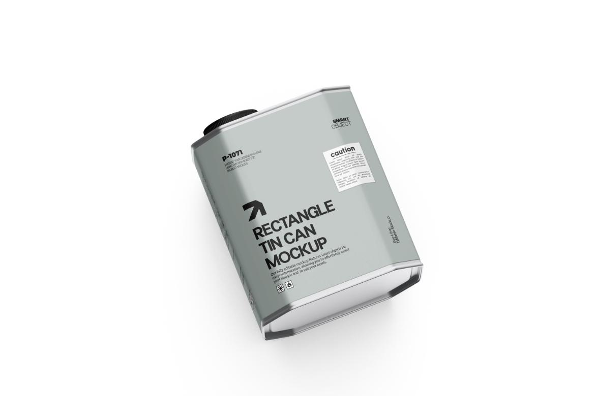 Tin Rectangular Canister PSD Mock-Up
