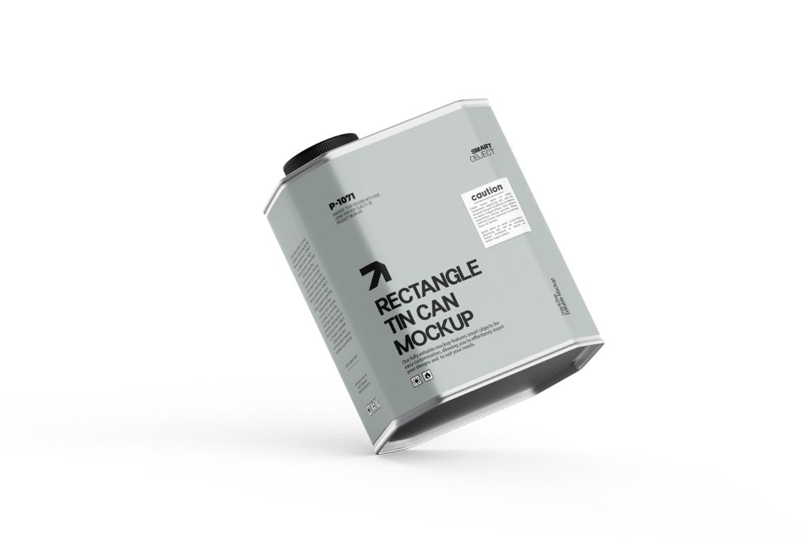Tin Rectangular Canister PSD Mock-Up