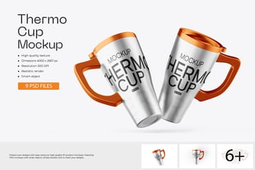 Steel Travel Cup Mockup