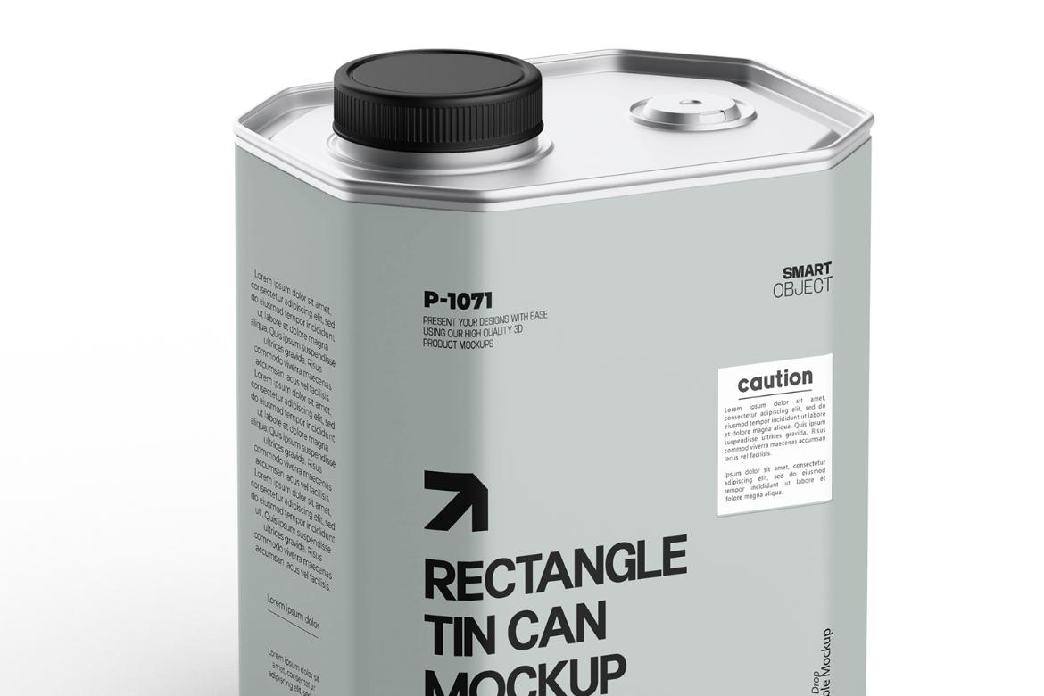 Tin Rectangular Canister PSD Mock-Up