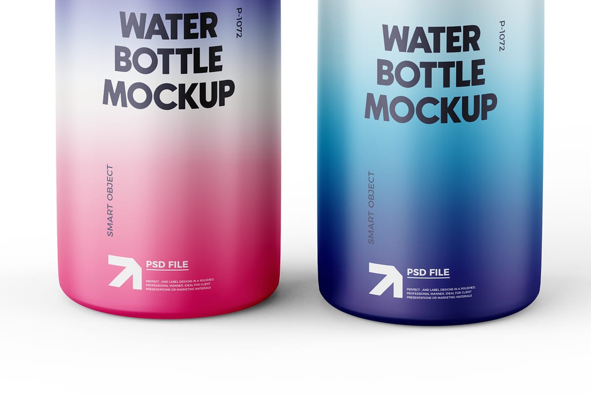 Sport Water Plastic Bottle Mockup
