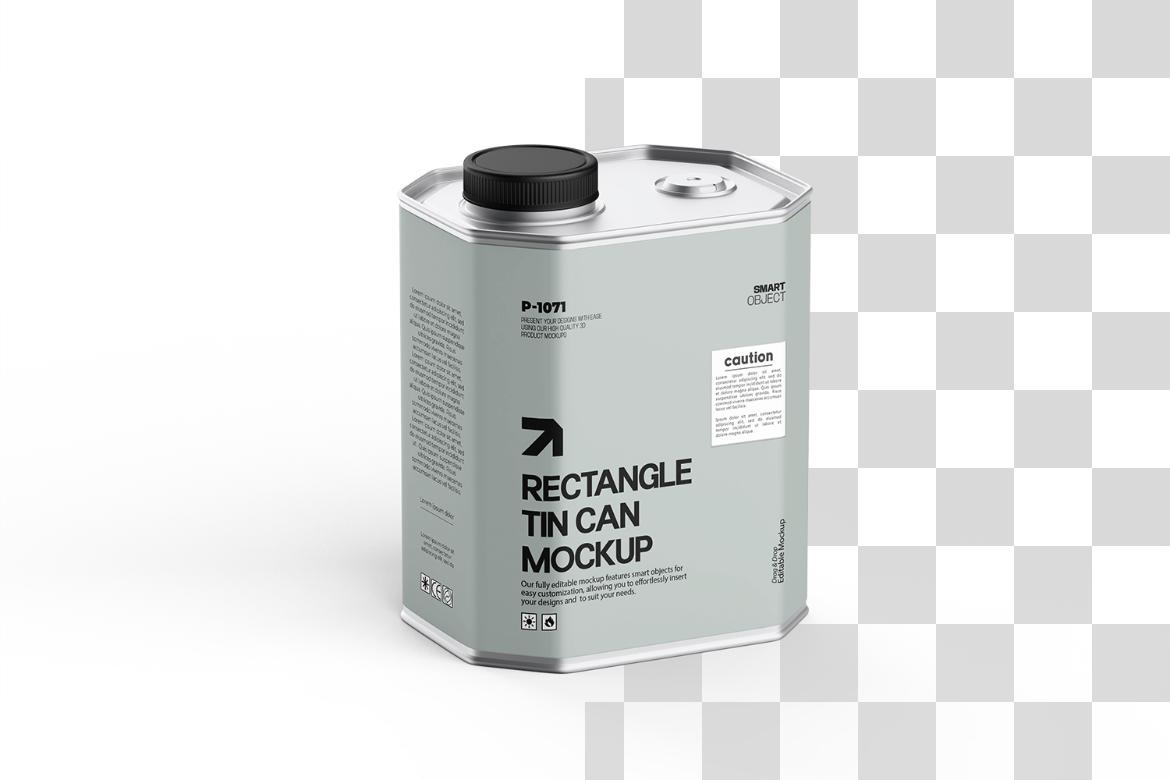 Tin Rectangular Canister PSD Mock-Up