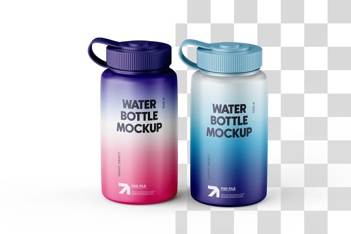 Sport Water Plastic Bottle Mockup