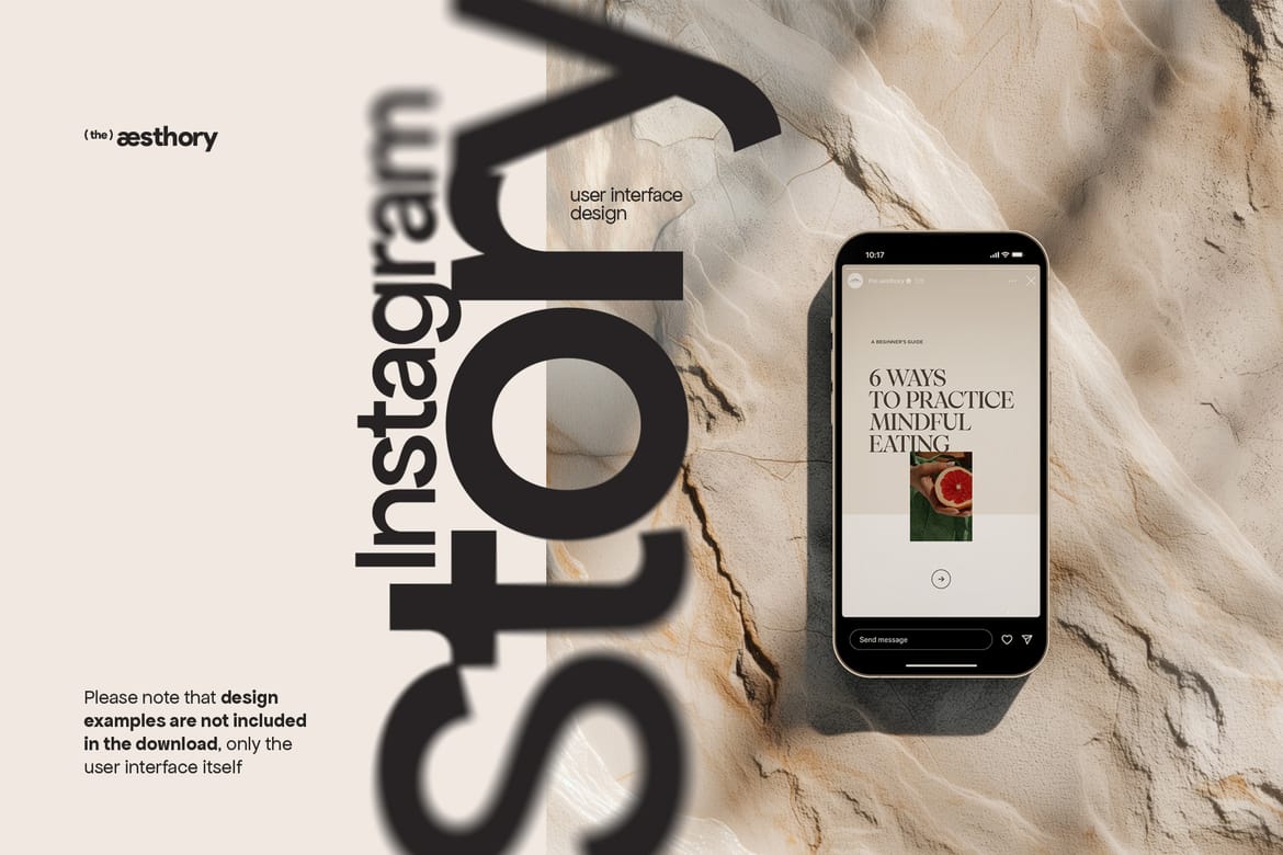 10 iPhone Mockups: Stone & Marble