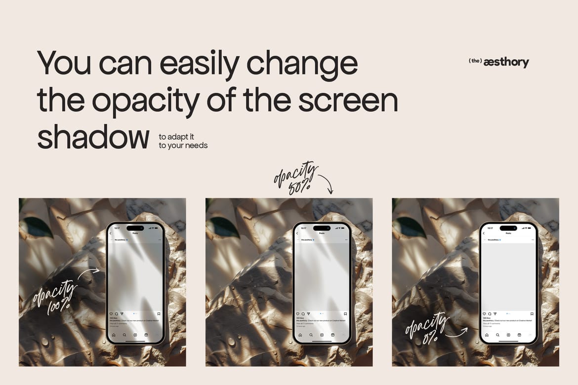 10 iPhone Mockups: Stone & Marble
