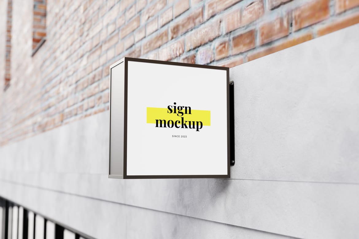 Signage Mockup on Urban