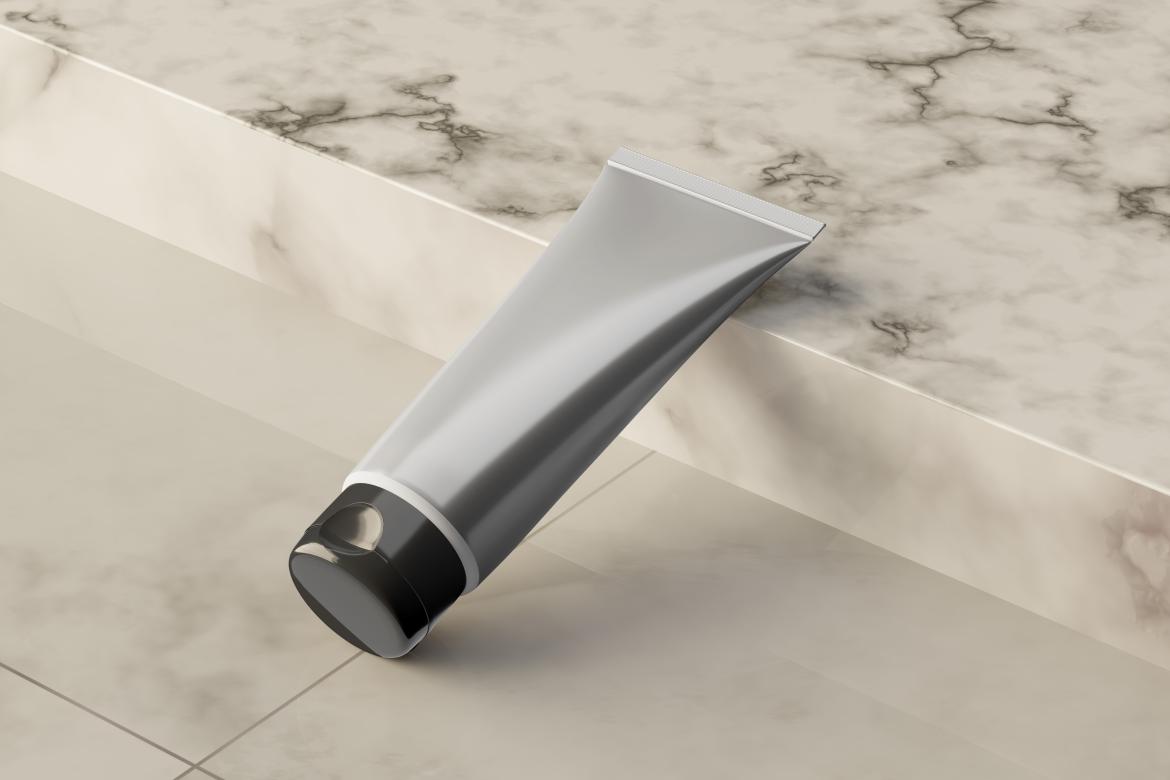 Cosmetic Cream Tube Mockup