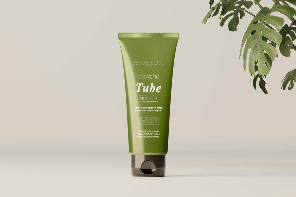 Cosmetic Cream Tube Mockup