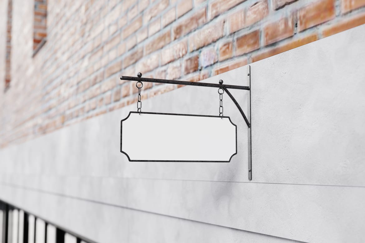 Signage Mockup on Urban