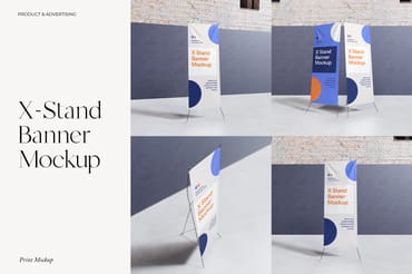 X-Stand Banner Mockup