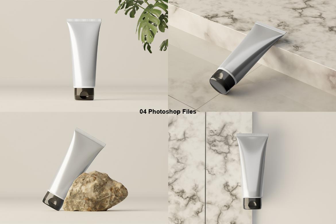 Cosmetic Cream Tube Mockup
