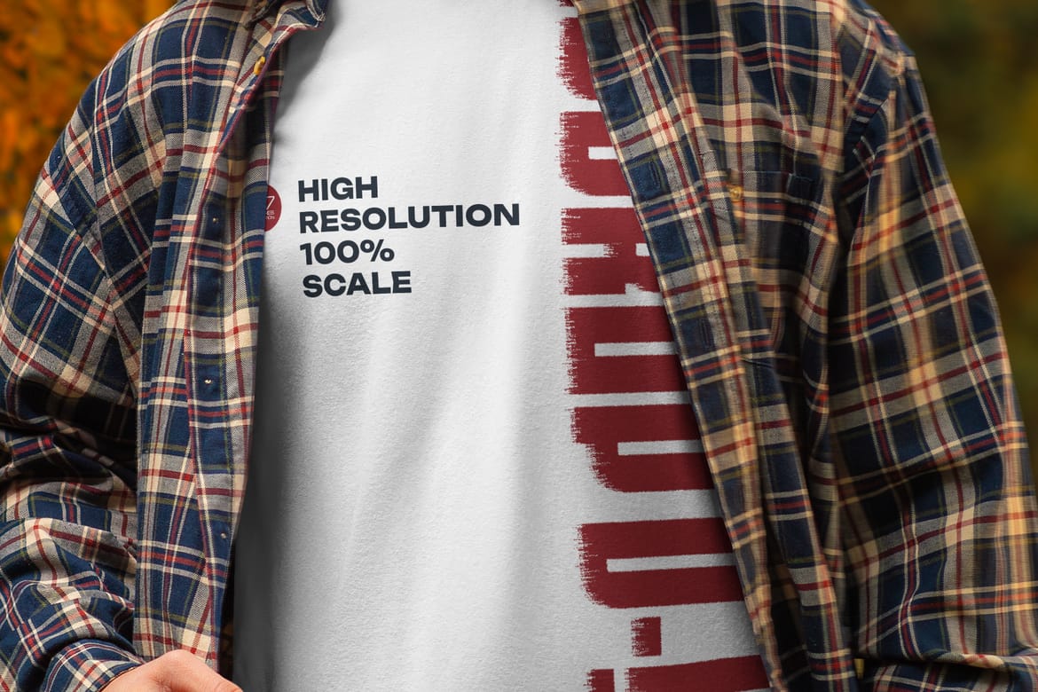 5 Mockups of Men's T-Shirt at the Sunset Outdoor 