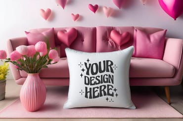 Valentine Pillow Mockup