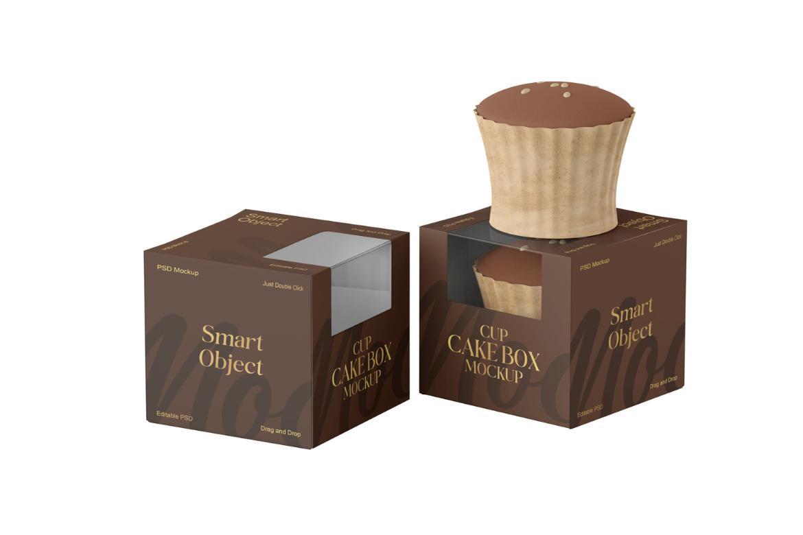 Cupcake Box Mockup