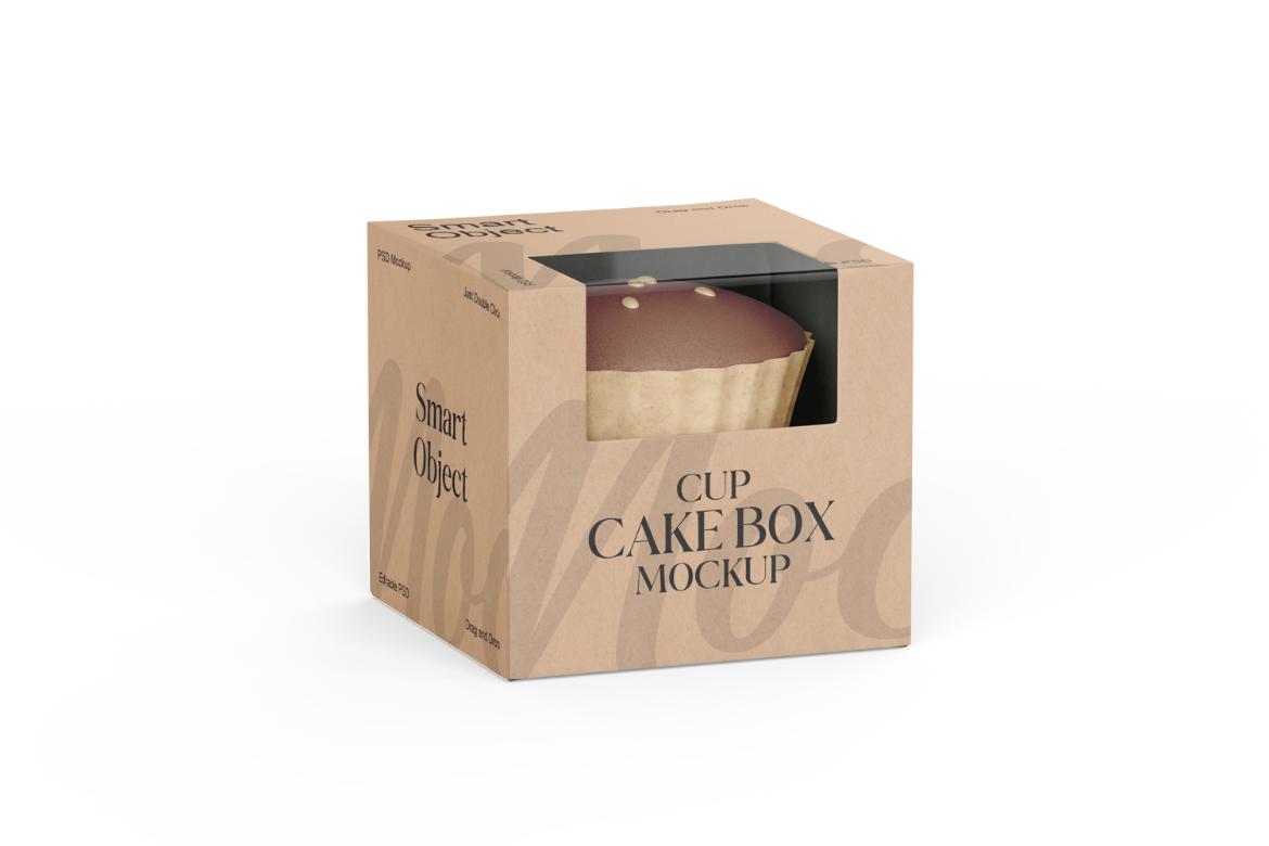 Cupcake Box With Window Mockup